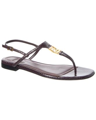 Fendi Fendi Ffold Snakeskin Sandal