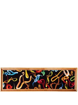 Seletti snake-print rectangular mat - unisex - Polyester/Recycled Plastic - One Size - Multicolour
