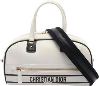 Dior Pre-owned Leather dior-bags - Dames - Vintage Handtas - Wit - ONE Size - Vintage
