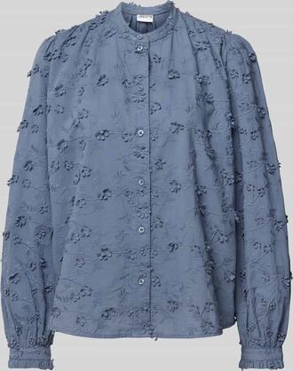 Jake*s Casual Regular Fit Bluse mit Stehkragen in Jeansblau, Gr&ouml;&szlig;e 38