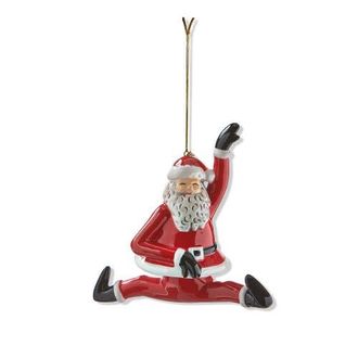 Tag Dancing Santa Splits Ornament Ceramic Christmas Decoration in Red at Nordstrom