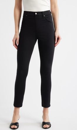 Hue Ultra Ultrasoft High Rise Denim Skimmer Leggings in Black at Nordstrom, Size X-Large