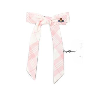 Vivienne Westwood Check-pattern Bow Hair Clip