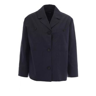 Max Mara Light Jackets, female, Blue, Size: 2XS Renata Shirt