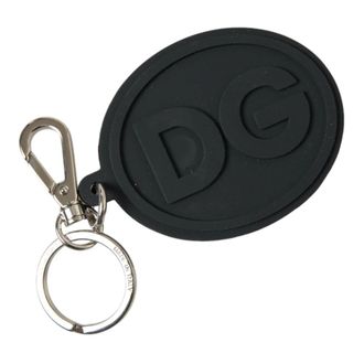 Dolce & Gabbana Keyrings, unisex, Black, Size: ONE SIZE Elegant Black Silver Logo Keychain