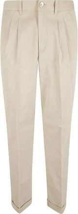 Herno Stretch Katoen Fluweel Pantalon - Heren - Chinos - Beige - M - Katoen - Broeken