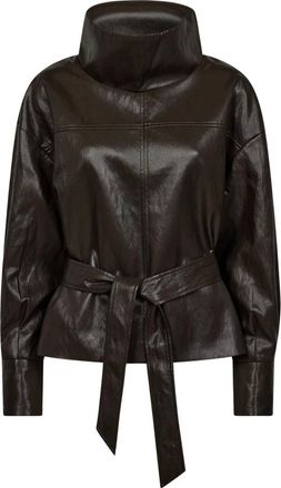 Co'Couture Blusa Dita Dot con mangas globo - Blouses & Shirts - Mujer - Marr&oacute;n - M