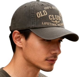 Generic Old Fuckers Club-Vintage Baseball Cap, Adjustable 3D Handmade Embroidery Distressed Funny Hat, Vintage Baseball Cap Prank Object for Men and Women Gra