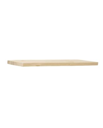 Deco Wood Estanter&iacute;a de madera maciza flotante acabado natural 140x3,2cm