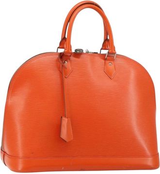Louis Vuitton Alma Handbag Epi Leather Orange Leather Handbag (Pre-Owned)
