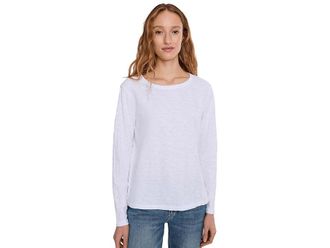 Mod-o-doc Long Sleeve Favorite T-Shirts Womens Clothing White : LG (US 12-14), Cotton