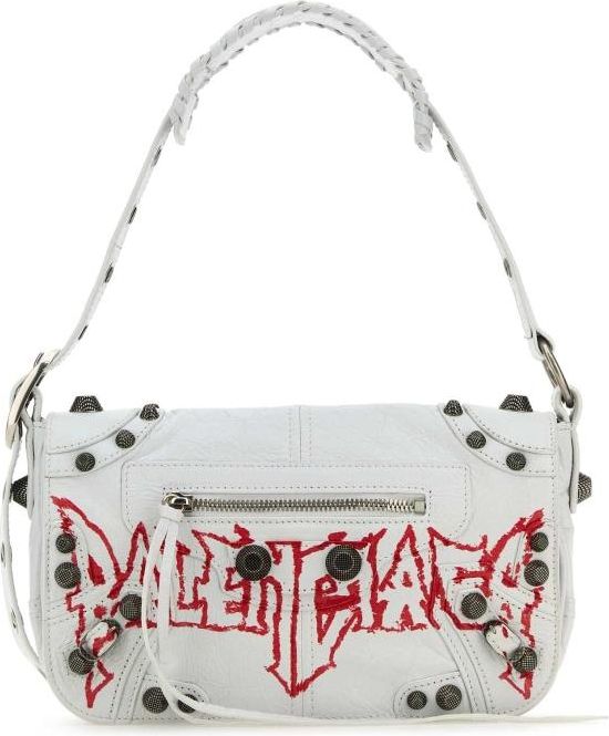 White Leather Le Cagole Xs Diy Metal Crossbody Bag