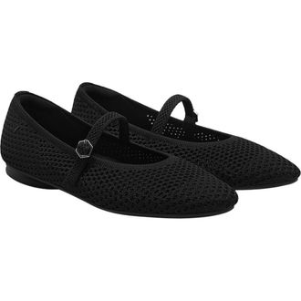 Vivaia Almond-Toe Mary-Jane AdaptAll in Black Mesh at Nordstrom, Size 10