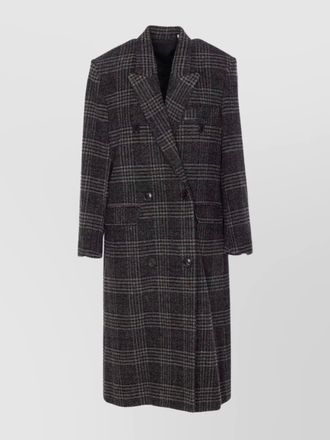 Isabel Marant checked double-breasted coat front pockets