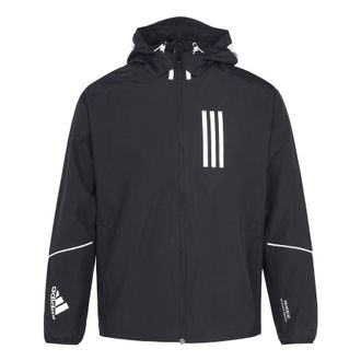 adidas W.N.D. Sports Stylish Hooded Jacket Black GF4015