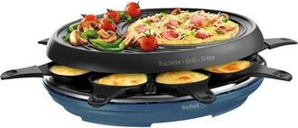 T-fal M&aacute;quina Raclette 8 Personas 1050w + Grill + Crepera - Re310401