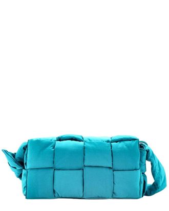 Bottega Veneta Blue Intrecciato Nylon Tech Cassette Crossbody (Authentic Pre- Loved)