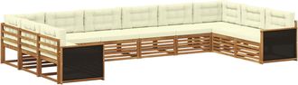 vidaXL Juegos De Sof&aacute;s 10 Uds. Madera De Acacia S&oacute;lida Vidaxl