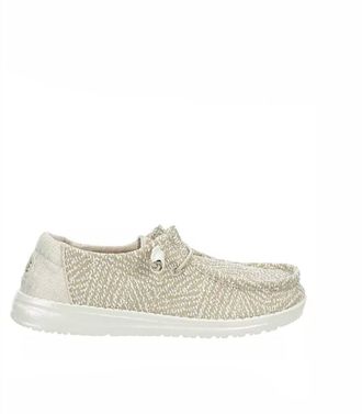 Hey Dude Womens Wendy Woven Shoes In Cream