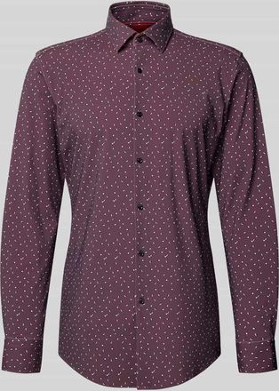 HUGO BOSS Slim Fit Businesshemd mit Kentkragen Modell KENNO in Bordeaux, Gr&ouml;&szlig;e 38