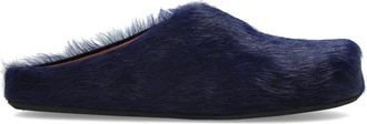 Marni Fussbett Sabot - Heren - Slip ons - Blauw - 42 EU - Leer - Schoenen