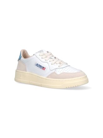 Autry Leather and Suede Mix Sneakers - White