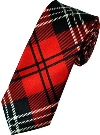 Accessoryo New Red Tartan Skinny Tie