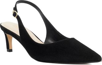 Dune London Ladies CELINNA Wide Fit Kitten Heel Sling Backs Size UK 5 Suede Slingbacks