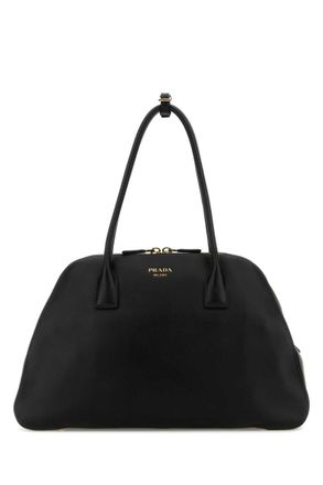 Prada Black Large Leather Tote Bag