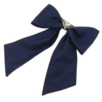 Prada Pre-owned Barrette - Dames - Pre-owned - Blauw - Maat: ONE Size Nylon
