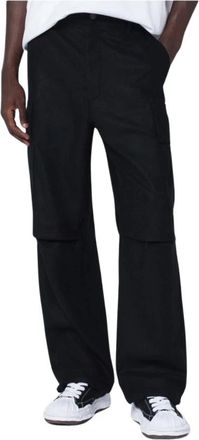 Darkpark Saint Cargo Wool Pants - Heren - Wijde Broeken - Zwart - S - Katoen - Broeken