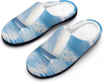 Generic Sailing Boat Mens Slippers Comfortable And Non-slip Cotton Slipper Shoe for House
