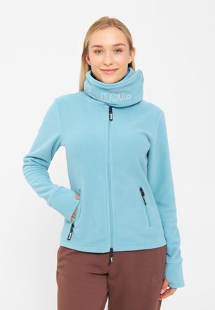 Bench Fleecejacke BENCH. FUNNEL, Damen, Gr. XL(42), blau (t&uuml;rkis, silber), Fleece, Obermaterial: 100% Polyester, Glanzfaden, unifarben, schmal normal, Jacke
