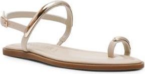 Anne Klein Kallian Toe Loop Sandal in Bone Nappa at Nordstrom Rack, Size 6.5