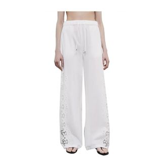 Patrizia Pepe Patrizia Pepe, Wide Trousers, female, White, Size: XS Palazzo Pant