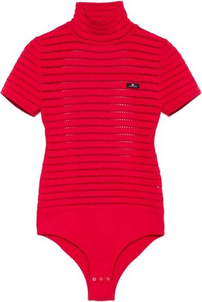 Elisabetta Franchi Body a collo alto - Rosso