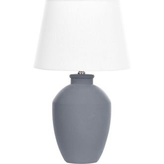 Beliani Table Lamp ARCOS Ceramic Grey