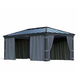 Palram Curtain Set for Dallas 12 x 20 Gazebo - L212 x W507 cm - Dark Grey