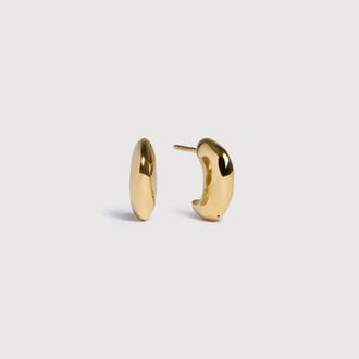 Monica Vinader Gold Odyssey Huggie Earrings