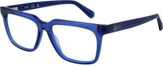 Guess Rechthoekige Blauwe Acetaat Monturen