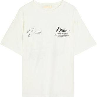 Duke and Dexter DR3 Helmet Printed Cotton T-shirt - White - XL