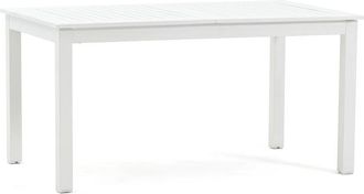 Siediti Fuori e Dentro Mesa extensible de aluminio 150/210x90 cm blanco