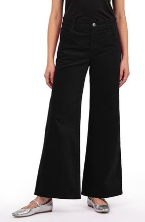 Kut from the Kloth Jean High Waist Wide Leg Pants in Black Jm at Nordstrom, Size 14