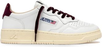 Autry Velvet-trim Leather Sneakers