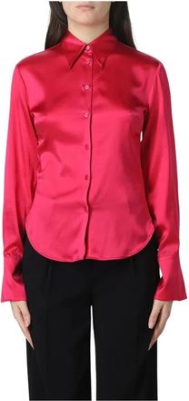 Pinko Shirts, female, Pink, XS, Elegant Silk Satin Blouse