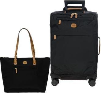 Bric's 2 Piece Set - X-Travel 21 Carry-On Spinner & Large Sportina Tote Bag in Black at Nordstrom