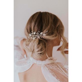 Untamed Petals Talin Crystal Comb in Gold at Nordstrom