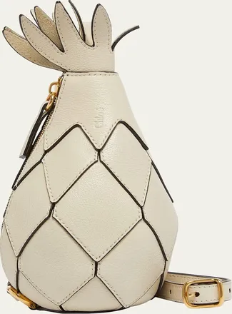 Chlo&eacute; Bananas Pineapple Crossbody Bag in Calfskin Leather