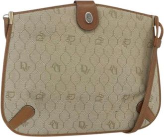 Dior Pre-owned Cross Body Bags, female, Beige, Size: ONE SIZE Pre-owned Vintage honeycomb shoulder bag