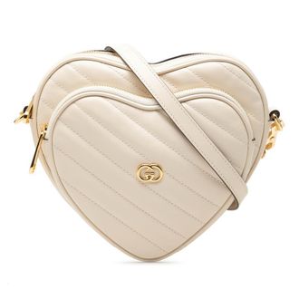 Gucci Pre-owned Gucci Mini Matelasse Diagonal Calfskin Interlocking G Heart Crossbody Ladies 0TJYNT81KEEYN12F